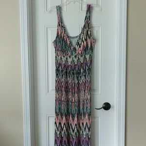 Loveappella Ikat Maxi Dress